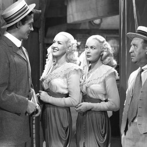 THE DOLLY SISTERS, John Payne, Betty Grable, June Haver, Frank Orth, 1945, TM and Copyright (c) 20th Century-Fox Film Corp.  All Rights Reserved