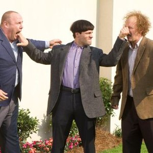 THE THREE STOOGES, from left: Will Sasso as Curly, Chris Diamantopoulos as Moe, Sean Hayes as Larry, 2012. ph: Peter Iovino/TM & copyright ©20th Century Fox Film Corp. All rights reserved