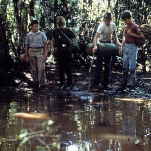 STAND BY ME, Jerry O'Connell, Corey Feldman, River Phoenix, Will Wheaton, 1986