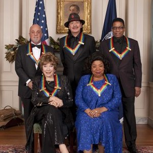 The 35th Annual Kennedy Center Honors, from left: Billy Joel, Shirley MacLaine, Carlos Santana, Martina Arroyo, Herbie Hancock, 12/26/2012, ©CBS