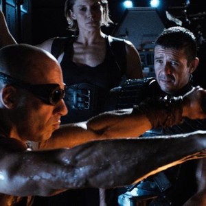 RIDDICK, from left: Vin Diesel, Katee Sackhoff, Raoul Trujillo, 2013./©Universal Pictures