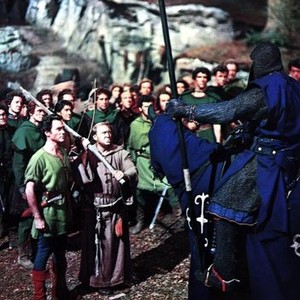 THE STORY OF ROBIN HOOD, (aka, THE STORY OF ROBIN HOOD AND HIS MERRIE MEN), first and second from front left: Richard Todd, James Hayter, 1952