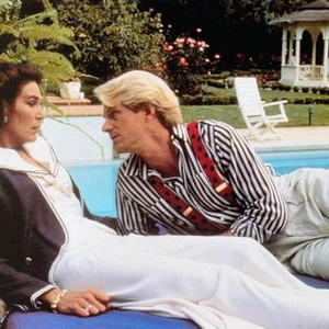 SCENES FROM THE CLASS STRUGGLE IN BEVERLY HILLS, from left: Mary Woronov, Ed Begley Jr., 1989, © Cinecom Pictures