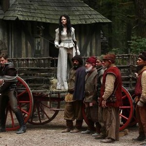 Once Upon a Time, from left: Joshua Dallas, Ginnifer Goodwin, Lee Arenberg, David Paul Grove, Gabe Khouth, Faustino di Bauda, Miguelito Macario, Jeff Kaiser, 'Lost Girl', Season 3, Ep. #2, 10/06/2013, ©ABC