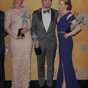 Elisabeth Rohm, Jeremy Renner, Amy Adams in the press room for The 20th Annual Screen Actors Guild Awards (SAGs) - Press Room, The Shrine Auditorium, Los Angeles, CA January 18, 2014. Photo By: Elizabeth Goodenough/Everett Collection