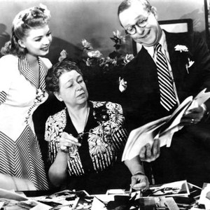 ALL AMERICAN CO-ED, from left: Frances Langford, Esther Dale, Harry Langdon, 1941