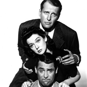 HIS GIRL FRIDAY, Ralph Bellamy, Rosalind Russell, Cary Grant, 1940