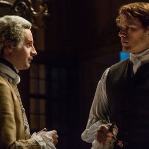 Outlander, Andrew Gower (L), Sam Heughan (R), 'Untimely Resurrection', Season 2, Ep. #5, 05/07/2016, ©STARZPR