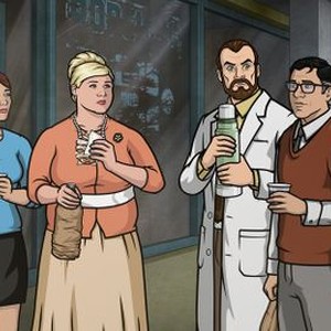 Archer, from left: Judy Greer, Amber Nash, Lucky Yates, Chris Parnell, Adam Reed, 'Vision Quest', Season 6, Ep. #5, 02/05/2015, ©FX