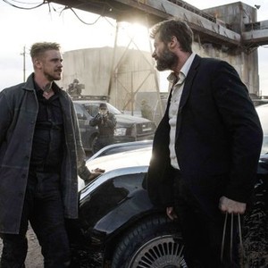 LOGAN, FROM LEFT, BOYD HOLBROOK, HUGH JACKMAN, 2017. PH: BEN ROTHSTEIN. TM & COPYRIGHT ©20TH CENTURY FOX FILM CORP. ALL RIGHTS RESERVED