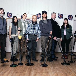 Pearce Quigley, Orion Ben, Laura Checkley, Toby Jones, Mackenzie Crook, Gerard Horan, Aimee-Ffion Edwards and Divian Ladwa (from left)