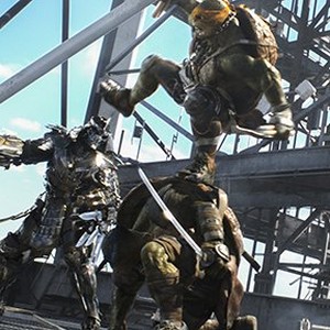 A scene from "Teenage Mutant Ninja Turtles."