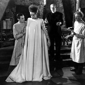 BRIDE OF FRANKENSTEIN, Colin Clive, Elsa Lanchester, Boris Karloff, Ernest Thesigner, 1935