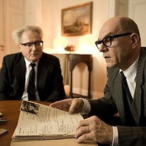 (L-R) Burghart Klaußner as Dr. Fritz Bauer and Pierre Shrady as Eberhard Fritsch in "The People vs. Fritz Bauer." photo 1