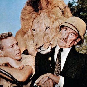 CLARENCE THE CROSS-EYED LION, from left: Marshall Thompson, Richard Haydn, 1965