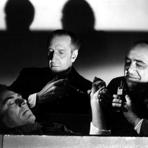 THE BLACK SLEEP, Herbert Rudley, Basil Rathbone, Akim Tamiroff, 1956