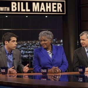 Real Time with Bill Maher, Jaime Weinstein (L), Donna Brazile (C), Jon Meacham (R), 02/21/2003, ©HBO