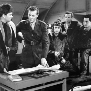 ATLANTIC CONVOY, from left: John Beal, Bruce Bennett, Larry Parks, Lloyd Bridges, Stanley Brown, 1942