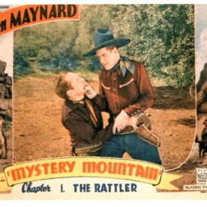 MYSTERY MOUNTAIN, Ken Maynard (right), Chapter 1: 'The Rattler', 1934