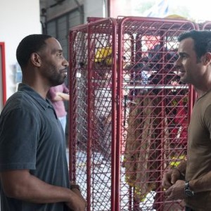 The Leftovers, Kevin Carroll (L), Justin Theroux (R), 'A Most Powerful Adversary', Season 2, Ep. #7, 11/15/2015, ©HBOMR