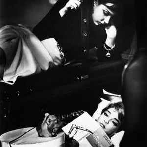 THE SLEEPING CAR MURDER, Pascale Roberts, (top), Simone Signoret (bottom), 1965