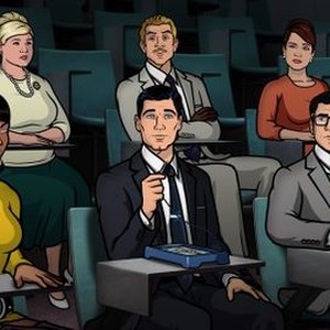 Archer, from left: Aisha Tyler, Amber Nash, H. Jon Benjamin, Adam Reed, Judy Greer, Chris Parnell, 'Drastic Voyage: Part I', Season 6, Ep. #12, 03/26/2015, ©FX