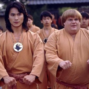BEVERLY HILLS NINJA, from left: Robin Shou, Chris Farley, 1997, ©Sony Pictures Entertainment