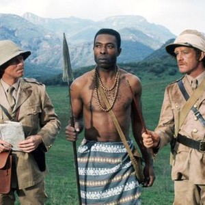 TRADER HORN, Erik Holland (left), Don Knight (right), 1973
