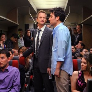 How I Met Your Mother, Neil Patrick Harris (L), Josh Radnor (R), 'The Drunk Train', Season 7, Ep. #16, 02/13/2012, ©CBS