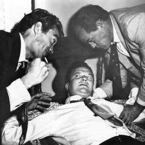 KISS ME DEADLY, from left: Jack Elam, Ralph Meeker, Jack Lambert, 1955