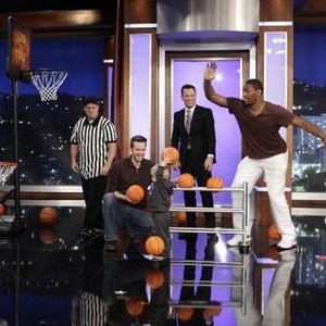 Jimmy Kimmel Live: Game Night, from left: Sal Iacono, Titus Ashby, Jimmy Kimmel, Ron Artest, 06/05/2008, ©ABC