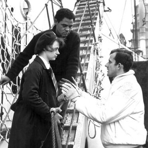 A TASTE OF HONEY, Rita Tushingham, Paul Danquah, director Tony Richardson on set, 1961