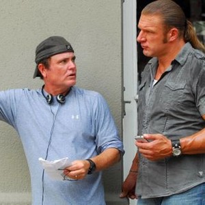 THE CHAPERONE, from left: director Stephen Herek, Paul Levesque, on set, 2011. ©Samuel Goldwyn Films
