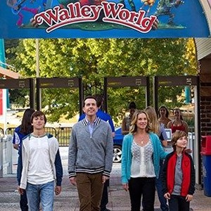 (L-R) Skyler Gisondo as James Griswold, Ed Helms as Rusty Griswold, Christina Applegate as Debbie Griswold and Steele Stebbins as Kevin Griswold in "Vacation." photo 18