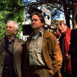 IT RUNS IN THE FAMILY, Kirk Douglas, Michael Douglas, director Fred Schepisi on the set, 2003, (c) MGM