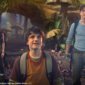 (left to right) Anita Briem stars as "Hannah", Josh Hutcherson stars as "Sean" and Brendan Fraser stars as "Trevor" in New Line Cinema's release of Eric Brevig's JOURNEY TO THE CENTER OF THE EARTH. photo 4