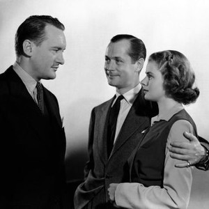 RAGE IN HEAVEN, from left: George Sanders, Robert Montgomery, Ingrid Bergman, 1941