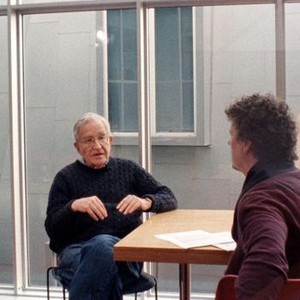 IS THE MAN WHO IS TALL HAPPY?, (aka IS THE MAN WHO IS TALL HAPPY?: AN ANIMATED CONVERSATION WITH NOAM CHOMSKY), from left: Noam Chomsky, director Michel Gondry, 2013. ©Sundance Selects
