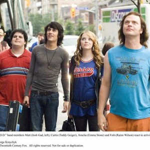 Josh Gad, Teddy Geiger, Emma Stone and Rainn Wilson in "The Rocker"
