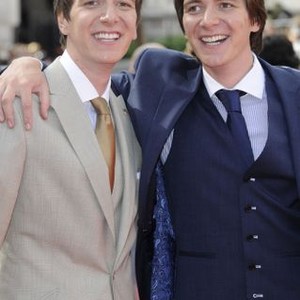 James Phelps & Oliver Phelps arrive at the World Premiere of 'Harry Potter And The Deathly Hallows Part 2' in Trafalgar Square on July 7, 2011 in London, England.  Photoshot/Everett Collection,