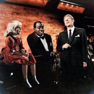 THE FIVE PENNIES, from left: Susan Gordon, Louis Armstrong, Danny Kaye, 1959