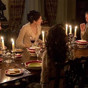 Penny Dreadful (season 1, episode 5): Xavier Atkins as young Peter, Anna Chancellor as Claire Ives and Timothy Dalton as Sir Malcolm