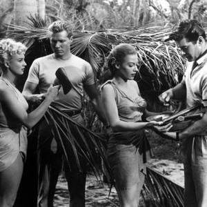 ISLAND OF LOST WOMEN, from left: Venetia Stevenson, John Smith, June Blair, Jeff Richards, 1959
