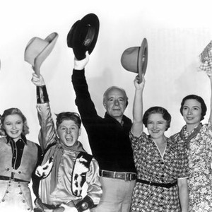 OUT WEST WITH THE HARDYS, Cecilia Parker, Mickey Rooney, Lewis Stone, Fay Holden, Sara Haden, 1938