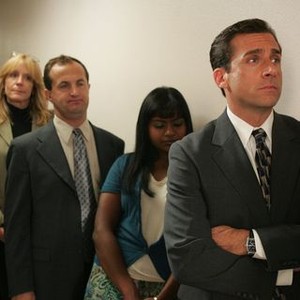 The Office, Robert Bagnell (L), Mindy Kaling (C), Steve Carell (R), 'Initiation', Season 3, Ep. #5, 10/19/2006, ©NBC