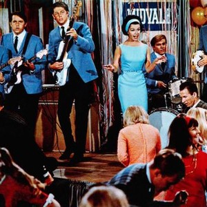 THE MONKEY'S UNCLE, from left: Al Jardine, Carl Wilson, Mike Love, Annette Funicello, Dennis Wilson, Brian Wilson, 1965