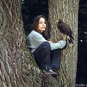 Paula (PIPER PERABO) with her falcon. photo 8