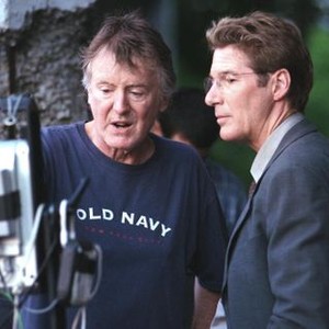 UNFAITHFUL, Director Adrian Lyne, Richard Gere on the set, 2002, TM & Copyright (c) 20th Century Fox Film Corp. All rights reserved.