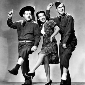 BUCK PRIVATES, from left: Lou Costello, Jane Frazee, Bud Abbott, 1941, BUKP 007P, Photo by:  (17163)