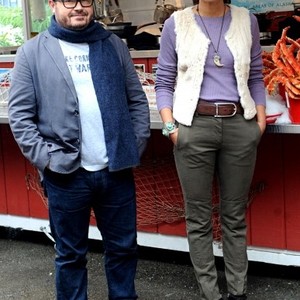 Top Chef, Padma Lakshmi (L), Sean Brock (R), 'Kings of Alaska', Season 10: Seattle, Ep. #14, 02/06/2013, ©BRAVO
